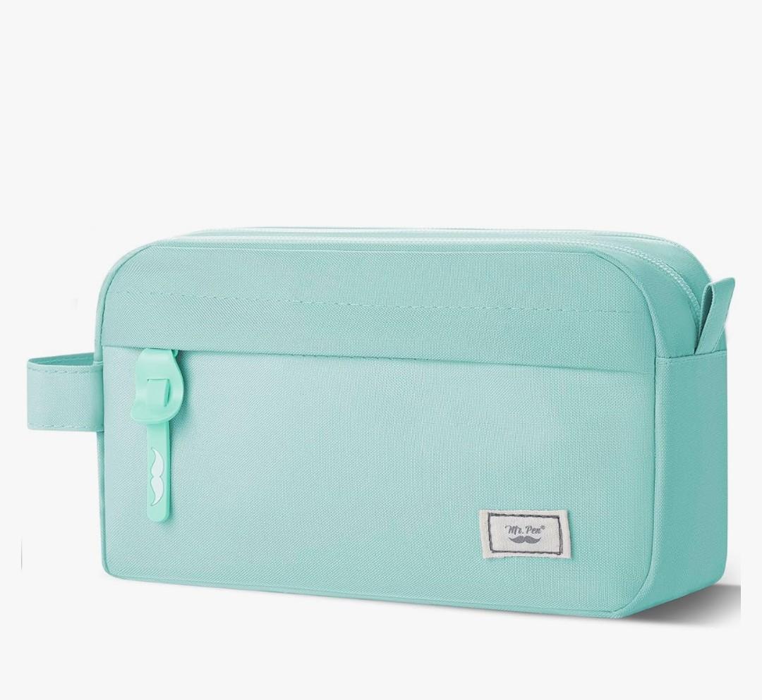 2 x Mr. Pen Large Capacity Pencil Pouches and Bags - Mint Green School