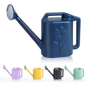 2.8L Watering Can for Indoor Plants, Garden Watering Cans for Outdoor Plant House Flower, Modern Plant Watering Can Large Long Spout with Sprinkler Head (0.62 Gallon, Blue)