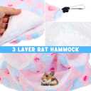 Soulchen 6 Pcs Soft Guinea Pig Rat Hammock Set 3 Layer Ferret Bed Warm Fleece Double Bunkbed Cage Platform Toy Small Animal Hideout Sleep Play Cage Accessories for Parrot Sugar Glider