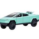 Scale Alloy Steel Pickup Car Model Toys with Horn Glow Running (Green), Pack Of 2 