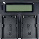 Quick LCD Dual Battery Charger for BP-U30, BP-U60, BP-U65, BP-U90, BP-U95, fits PMW-100, PMW-150, PMW-160, PMW-200,PMW-280,PMW-300, PMW-300K2, PMW-EX1, PMW-EX160, PMW-EX1R, PMW-EX260, PMW-EX280...