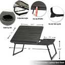 Laptop Desk for Bed Couch,Lap Desk for Laptop,Portable Laptop Stand for Desk,Small Adjustable Laptop Desk,Foldable Bed Table for Laptops and Writing, Bed Tray Table with Cup Holder(Black)
