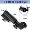 Heavy Duty Golf Push Cart Umbrella Holder, 180° Adjustable Aluminium Alloy Base Strong Windproof, Universal Umbrella Attachment Stand for Stroller, Golf Cart, Wheelchair, Bike, Beach Chair