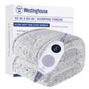 Westinghouse Electric Blanket Throw Size, Soft Plush Sherpa Heated Blanket with 6 Heating Levels & 2-10 Hours Auto-Off, Machine Washable, 50x60 inches, Grey