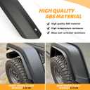 Front & Rear Fender Flares Compatible with 2020-2024 Jeep Wrangler Gladiator JT Mojave & Rubicon, Off-Road Wheel Flares Liner 4 PCS (Only Fit High Clearance Fender Flares)