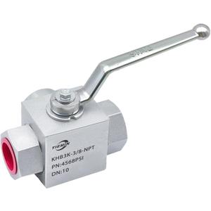TieMin Hydraulic High Pressure Ball Valve 3 Way 3/8"NPT 4568 PSI (315bar) KHB3K Shut-Off Hydraulic Valve