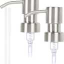 Soap and Lotion Dispenser Pumps, Stainless Steel Replacement Lotion Pump Parts, Brushed Nickel Metal Soap Dispensers2 Pack