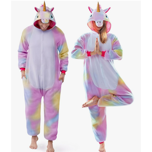 Spooktacular Creations Halloween Unicorn Costume, Unisex Adult Unicorn Jumpsuit for Halloween Cosplay Themed Parties Size L