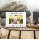 Cat Picture Frame 8X10, Cat Photo Frame, Cat Gifts For Women Cat Lovers Men Girls Frames, Cat Gifts Lovers for Kids, Life Is Better With Cats Picture Frames For Tabletop Wall