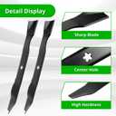 134149 Mower Blade for 42'' Deck, Compatible with C raftsman LT1000 LT2000 YT3000 YT4000 YS4500, H usqvarna LT125 LTH130 YTH1842 YTH20F42T, P oulan, A YP, Replace 422719, 424752, 138971, 2-Pack