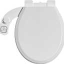 Bidet Toilet Seat Non-Electric,Fits Round Toilets - Soft Close Lid,Quick-Release for Easy Cleaning - Dual Nozzle System with Self Cleaning,Adjustable Water Pressure