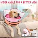 Supet Raised Inflatable Dog Cone Collar to Stop Licking, Soft Dog Cone Alternative After Surgery, Doggie Neck Donut Collar for  Medium Dogs