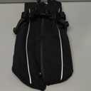 Dog Winter Coat Reflective Water-Resistant Jacket, Fleece Lined Windproof Puppy Coat with Back Zipper & D-Ring, Cold Weather Dog Coats for Small Medium Dogs (S, Black)