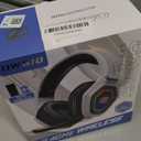 Ozeino 2.4GHz Wireless Gaming Headset for PC, Ps5, Ps4 - Lossless Audio USB & Type-C Ultra Stable Gaming Headphones with Flip Microphone, 40-Hr Battery Gamer Headset for Switch, Laptop, Mobile, Mac (Black and White)