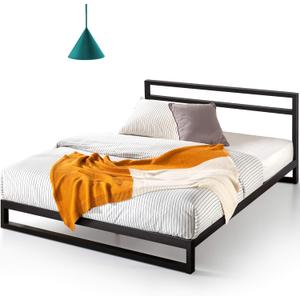 ZINUS Trisha Metal Platforma Bed Frame with Headboard / Wood Slat Support / No Box Spring Needed / Easy Assembly, Full