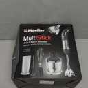 Mueller Multistick 5-in-1 Immersion Blender Handheld, 12 Speed Hand Mixer - Turbo Boost, Heaviest Duty Copper Motor, Titanium Blades Hand Blender, Milk Frother Wand, Whisk, Beaker, Chopper, Grey (Gray)