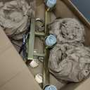 Modern Crystal Bathroom Vanity Light, Gold Bathroom Lighting Fixture, Crystal Brass Vanity Light Fixture Over Mirror, Bath Wall Mounted Lighting for Bedroom, Living Room (3 light-Round)