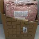 Bedsure Rose Pink King Comforter Set - 7 Pieces Floral Bedding Sets King Bed in a Bag with Reversible Botanical Flowers Comforter, Sheets, Pillowcases & Shams