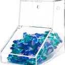 Laundry Pods Container, Acrylic Candy Dispenser Holder with 2 Lids, Dishwasher Pod Holder, Coffee Pod Holder, Laundry Pod Holder for Laundry Room, Kitchen, Home (1 pcs, 8.6"L x 7.1"W x 8.6"H)