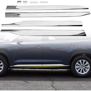 HIGH FLYING Car Exterior Accessories for Toyota Grand Highlander 2024 2025 2026 Side Door Body Molding Strip Cover Trim Stainless Steel 8pcs