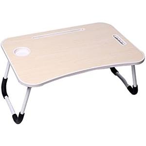 Folding Table On Bed,Bed Desk for Laptop,Foldable Tray Table,Portable Laptop Stand Foldable Desk,Reading Holder for Couch Sofa Floor Kids, 23.6x15.7x11 in,LightWalnut (Whitemaple)