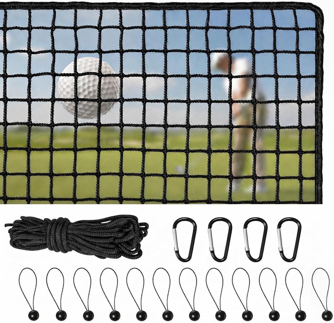 Golf Net, Size: 10X10 ft  Golf Practice Net, Sports Practice Barrier Net, Heavy Duty Ball Netting Golf Hitting Net, DIY Ball Net, Baseball Net Hockey Net and Chipping Net