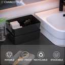 CHANCETSUI Storage Bins With Lids Plastic Containers: Multipurpose Stackable Storage Container Bins With Lid For Home And Office Organization, Small Storage Bin, 2 Pcs 7x10 Black container