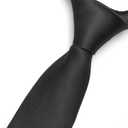 6 x Classic Mens Solid Ties Formal Neck Tie for Business Wedding Interview Office Wear (Black, M)