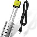 1500W UL-Listed Immersion Heater, GESAIL Bucket Water Heater with 304 Stainless-Steel Guard, Submersible Bucket Heater with Thermostat and Auto Shutoff, Perfect for Home Travel and Winter Job