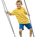 Swurfer Kick Stand Up Surfing Tree Swing Outdoor Swings for Kids Up to 200 Lbs - Hang from Up to 10 Feet High - Includes 24" SwingBoard, UV Resistant Rope, & Handles