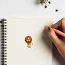 Lion Zoo Animal Stickers 1in for Scrapbooking, Arts, Craft, Kids DIY, Calendars Journals 80-Pack