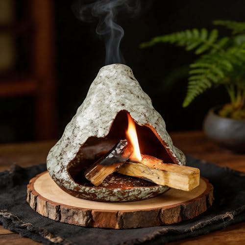 MOUGIGI Palo Santo Burner- Zongzi Modeling Incense Holder with Ash Catcher-Perfect for Sage, Sticks, and Copal-Aromatherapy Meditation Gift for Women-Perfect for Yoga, Meditation, and Anxiety Relief,  Zongzi Kiln Change Palo-white