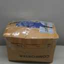 DAICO Goose Feather Down Comforter Oversized Queen Size, All Season Luxury Hotel Fluffy Duvet Insert, Ultra Soft 100% Cotton Shell with 8 Corner Tabs, Paisley Design (98x98'', Navy Blue)