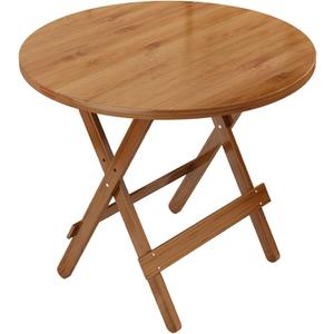 Foldable Round Table Small Dining Table Outdoor Stall Table Camping Table Portable Table Balcony Coffee Table, Size: 80CM/31.4 IN