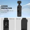 BRDRC Pocket 3 Silicone Cover, For Xtra Muse Protective Case Lens Protector Scratch-Resistant Sleeve Skin Compatible with DJI OSMO Pocket 3 Creator Combo/Xtra Muse Accessories (Black)