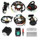 Complete Wiring Harness Kit Compatible with Tao tao Coolster 110cc 125cc Chinese ATV Quad 4 Wheeler 4 Stroke Parts with Ignition Coil Relay Solenoid Voltage Regulator CDI Box Stator Starter