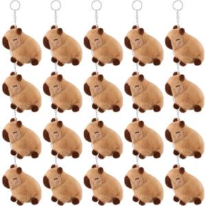 20 Pcs Mini Capybara Stuffed Animal Bulk Gifts Small Realistic Capybara Ornament for Birthday Stress Relief Gifts Party Decor