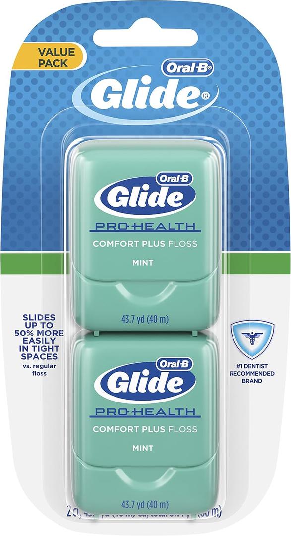 Oral-B Glide Pro-Health Comfort Plus Floss, Mint, 2 Ct