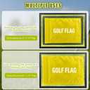 25 x 19Inch Golf Flag Display Case for Maximum 24 x 18Inch Golf Flag,Premium Solid Wood Display Case with Lights,Banner Frame Acrylic Boxes with Canvas Mat,Perfect for Sports Collector Memorabilia