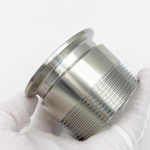 Sanitary Pipe Fitting - 2-Inch Tri Clamp to 2-Inch MNPT Thread Adapter, 304 Stainless Steel