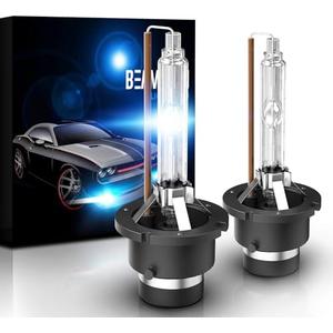 BEAMTECH D4S HID Headlight Bulbs,High Low Beam Xenon Replacement Bulb 35W 10000K Dark Blue (Pack of 2)