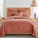 Levtex Home - Mills Waffle - King/Cal King Quilt Set - Adobe Cotton Waffle - Quilt Size (106 x 92in.), Sham Size (36 x 20in.)
