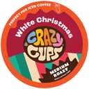 Crazy Cups Flavored Coffee for Keurig K-Cup Machines, White Christmas, Hot or Iced Drinks, 22 Single Serve, Recyclable Pods (EXP 11/05/27)