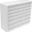 Akro-Mils 44-Drawer Plastic Drawer Storage Cabinet for Garage Organization, Bead Organizer, Building Bricks Storage, Teacher Toolbox, Makeup Organizer, 20" W x 6" D x 16" H, 10144 White