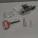 Zero Turn Mower Trailer Tow Hitch and Hitch Pin, 6mm Thick Heavy Duty Steel Trailer Hitch with 1-1/4" Receiver with Versatile Chain Slot, 1/2" Trailers Hitch Pin & 2/5" Hitch Pins & Clips