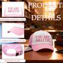 Bride and Groom Wedding Hats,You are Amazing hat You're Like Really Pretty hat, for Wedding Party (Pink)