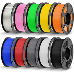 JAYO PETG Filament 1.75mm Bundle 11KG, Strong Toughness PETG 3D Printer Filament, Fits for Most FDM 3D Printers (Black, White, Gray, Blue, Red, Green, Orange, Yellow, Pink, Transparent)