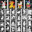 Zhanmai 24 Pack Velvet Coloring Posters Animal Fuzzy Velvet Coloring Posters Animal Crafts for Kids Color Your Own Poster Bulk for Holiday School Home Party Activities