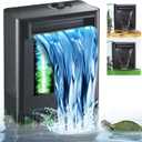 Turtle Tank Filter w/ U-V Light for Large 40-150 Gal Tank 4-Stage Flow Adjustable Low Water Level Internal Deodorization Green Clean Machine Killing Cloudy Saltwater Freshwater Aquarium Crystal Clear