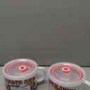 Old & Bold - 4 27 Oz Soup Bowls With Lids - Retro Soup Recipe Ceramic Mugs With Vented Lids and Handles - Version 2 - Pack of 2 - Microwave and Dishwasher Safe - For Soup, Instant Noodles, Cereal (V1)